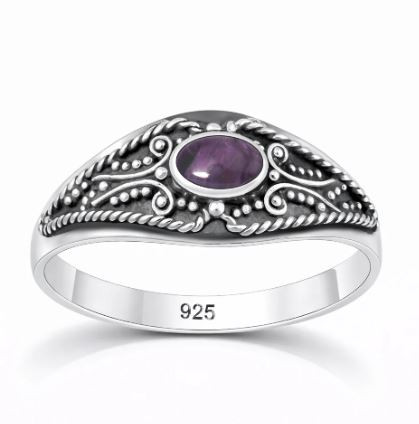 Wuthering Amethyst Sterling Silver Ring