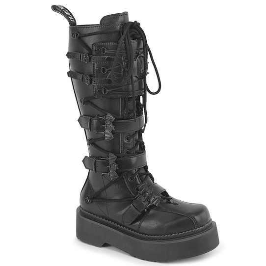 Bat Buckle Combat Boots