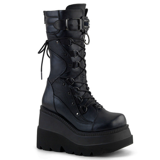 D Ring Wedge Boots