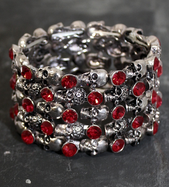 Red Crystal Skull bracelet