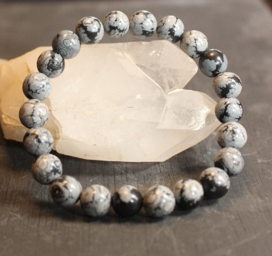 Snowflake Obsidian 8MM bracelet