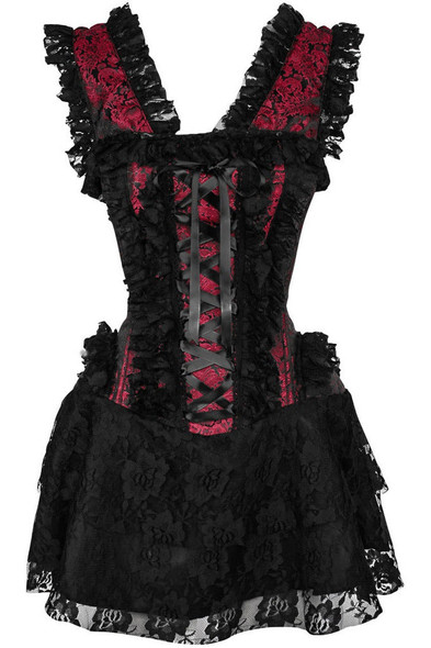 Long Black Corset Plus Size Steel Boned Korset Gothic Women