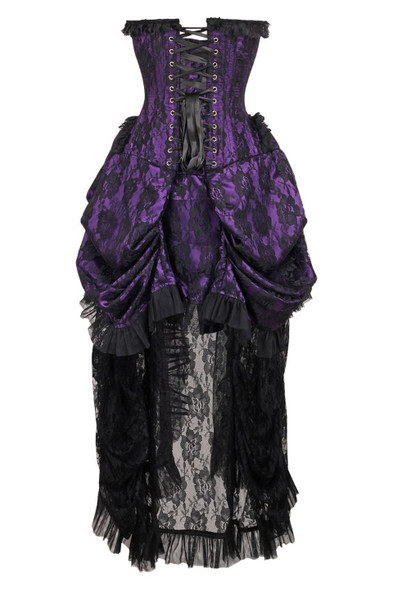 Purple and Black Victorian Corset Dress