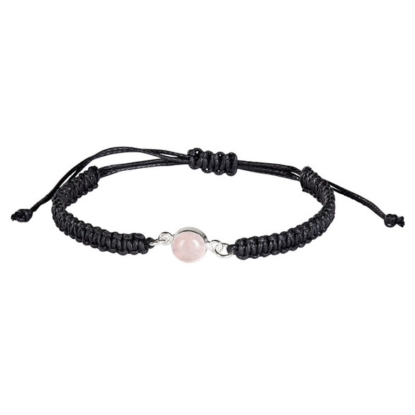 Sterling and Rose Quartz Adjustable Bracelet