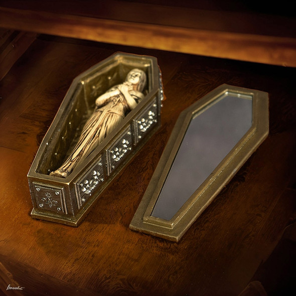 Bride of Dark Kiss Vampire Coffin Box with Mirror