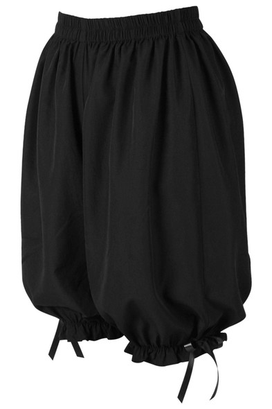 Black Crepe Knee Length Bloomers/Pantaloons