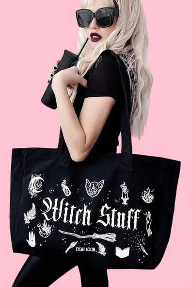 Witch Stuff Oversized Heavy Canvas Tote Bag
