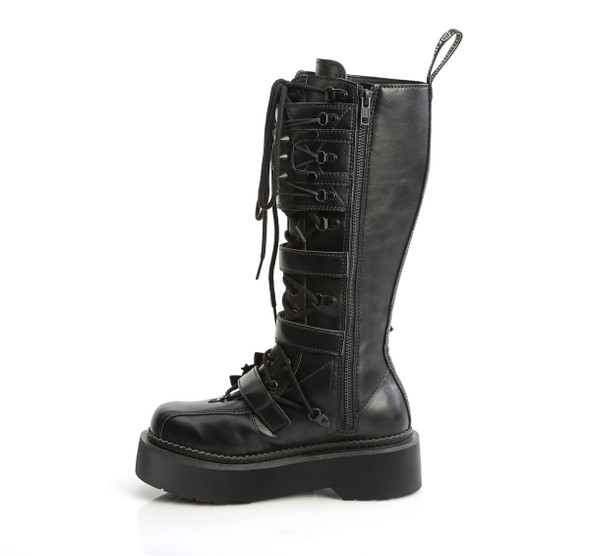 Bat Buckle Combat Boots