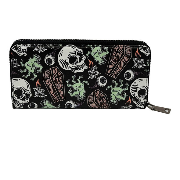 Coffins and Skulls Clutch Handbag