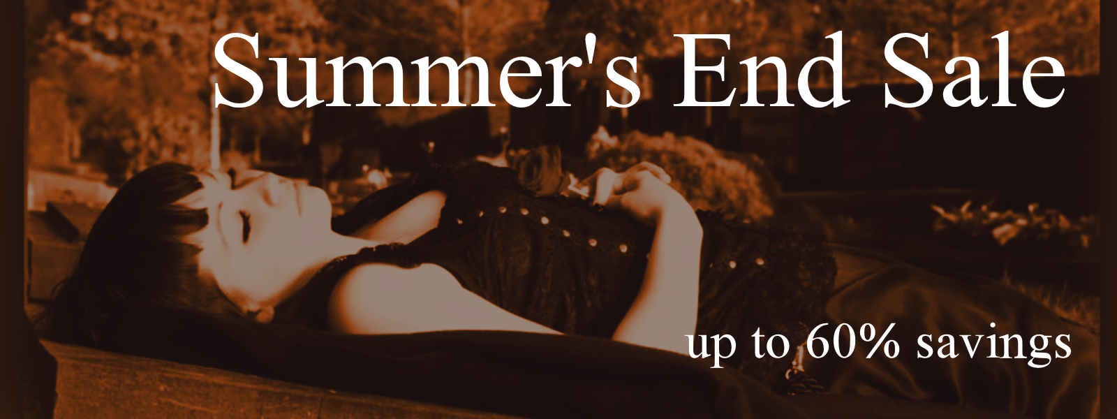summer's end sale- up to 60% off gothic clothing and accessories