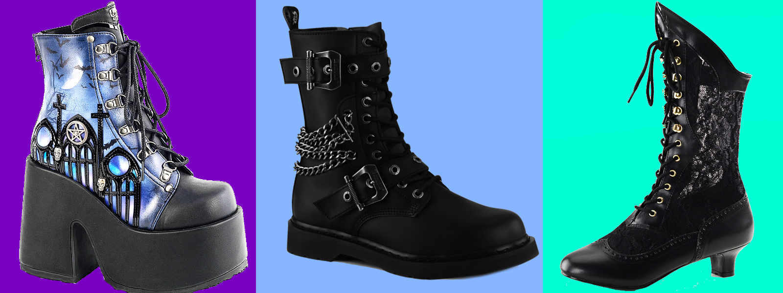 gothic vegan shoes and boots
