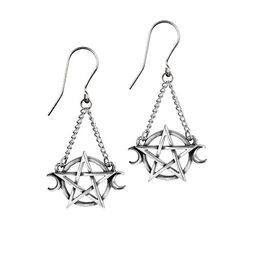 Moon and Star Goddess Earrings - Goodgoth.com