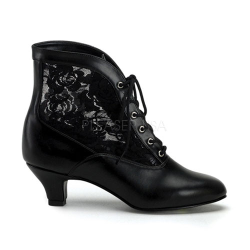 Black Victorian Lace Ankle Boots