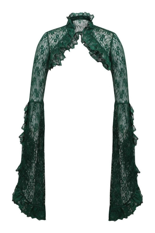 激安80%OFF‼️新品SecretJacketシークレットジャケットDarkRo dark-green-lace-shrug-bolero-