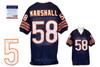 Wilber Marshall Signed Navy Jersey - PSA DNA - Chicago Bears Autograph