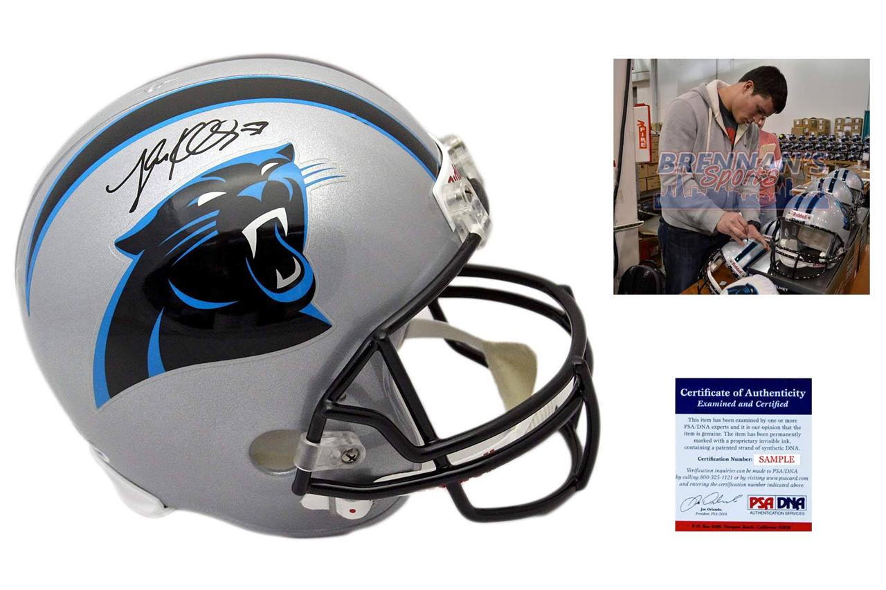 Carolina Panthers Autographed Luke Kuechly Signed Full Size Speed Helmet Beckett 