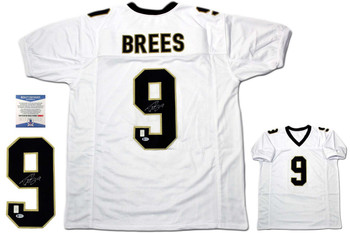 Drew Brees Autographed Signed Jersey - Beckett Authentic - White
