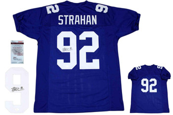 Michael Strahan Autographed Signed Jersey - Royal
