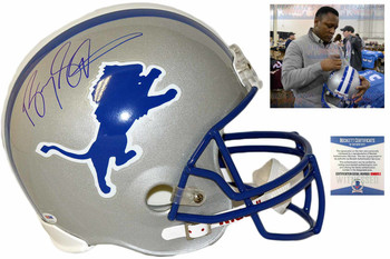 Barry Sanders Autographed Signed Detroit Lions Full Size Replica Helmet - Beckett