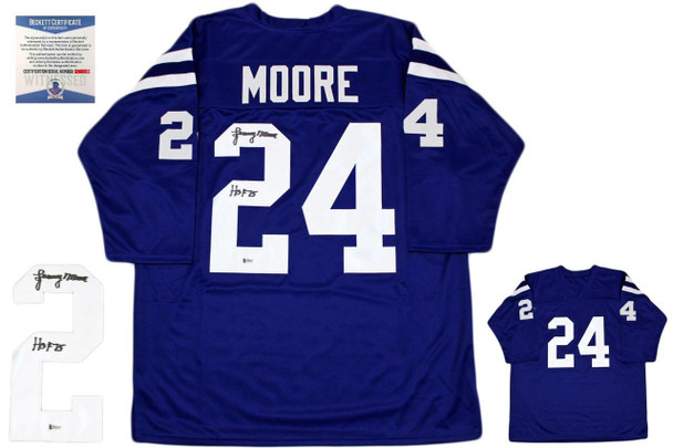 Lenny Moore Autographed Signed Jersey - Blue