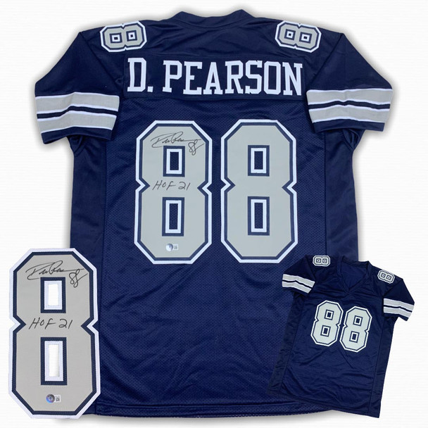 Drew Pearson Autographed Signed Jersey - Navy - HOF 21