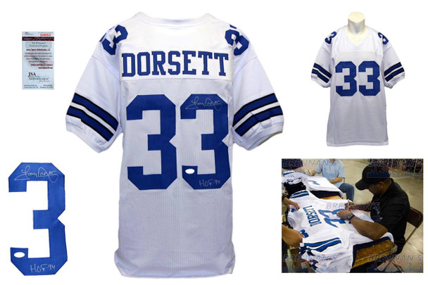 Tony Dorsett Autographed Signed Dallas Cowboys White Jersey JSA Witness