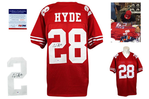 Carlos Hyde Signed Jersey - PSA DNA - San Francisco 49ers Autographed