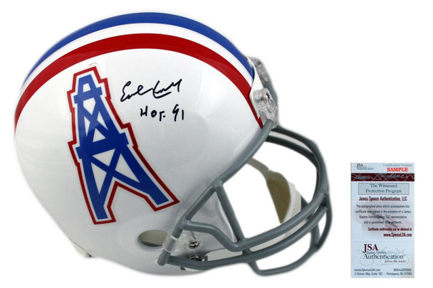 Earl Campbell Signed Helmet - Full Size Houston Oilers Autographed - JSA