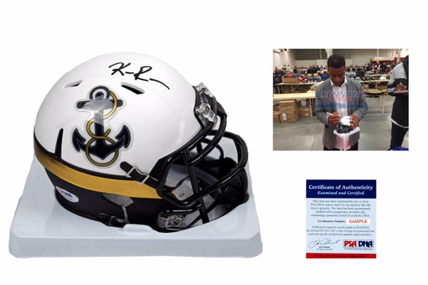 Keenan Reynolds Autographed Navy Midshipmen Mini Helmet - PSA DNA Authentic
