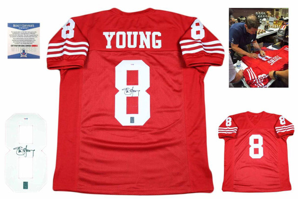 Steve Young Autographed Signed Jersey - Beckett Authentic - Red