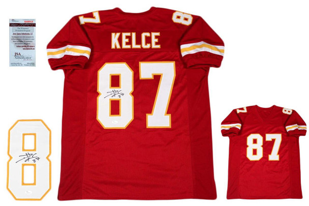 Travis Kelce Autographed Signed Jersey - Red - Beckett Witnessed