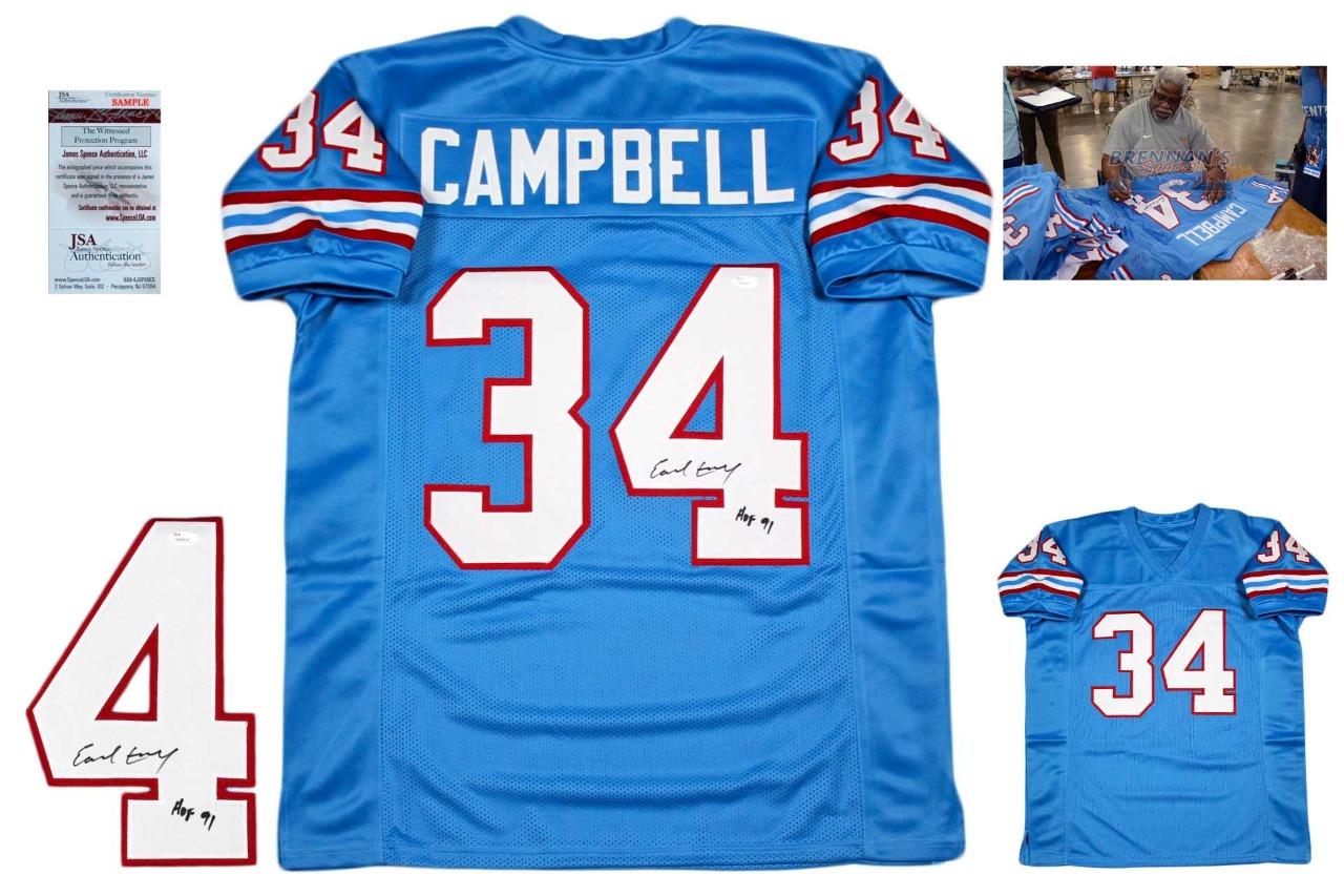 earl campbell signed jersey