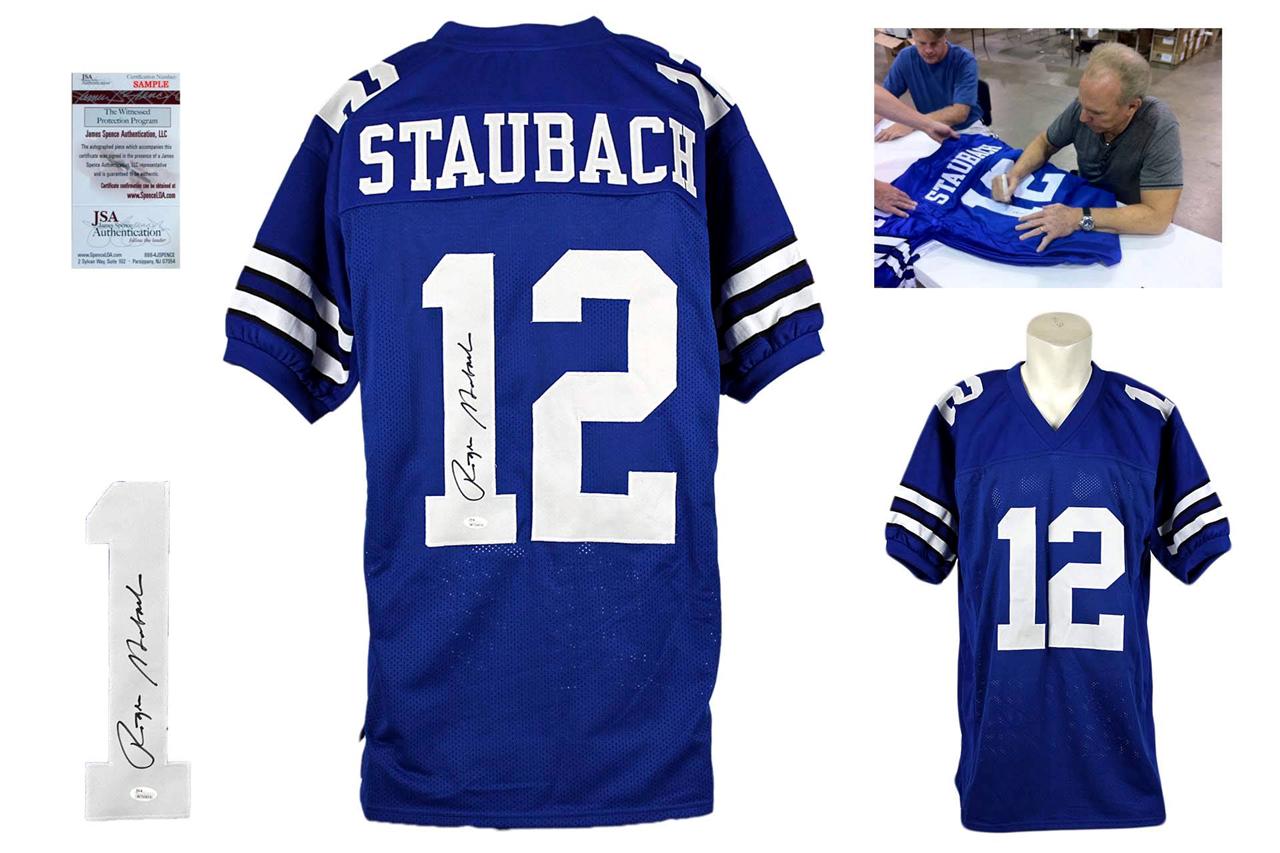 roger staubach autographed jersey
