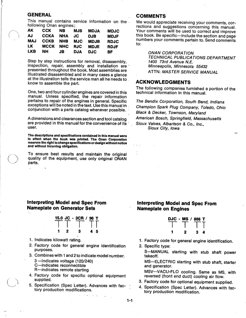 Generator manuals