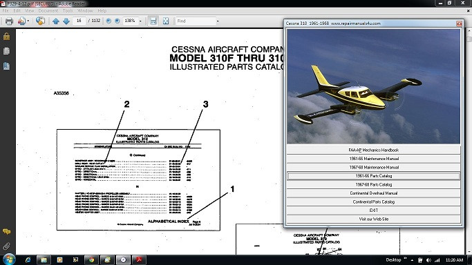 Cessna 310 Service Repair Maintenance Manual Set Engine 1955 60