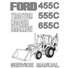 Ford tractor backhoe service repair manual 455c 555c 655c