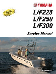 Yamaha F225 LF225 F250 LF250 F300 LF300 Service Manual (LIT-18616-F2-25) on CD.