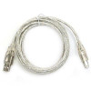 USB 6 Ft Translucent Silver Realtime Cable