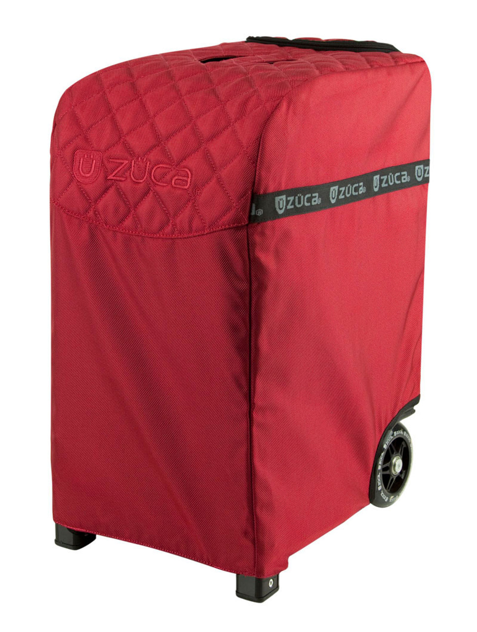 Zuca Professional Wheelie Case for Stenograph in Ruby Red - Black