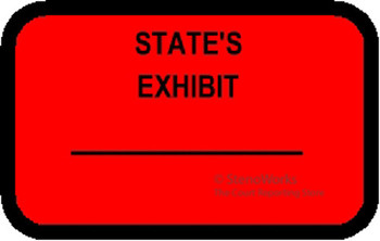 PEOPLE'S EXHIBIT Labels Stickers Red Free Shipping ...