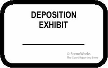DEPOSITION EXHIBIT Labels Stickers White