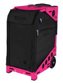 Zuca Professional Wheelie Case for Stenograph in Black - New Neon Pink Frame