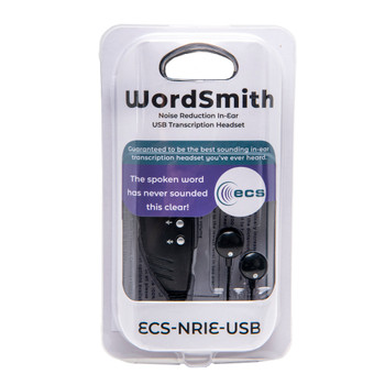 ECS WordSmith Noise Reduction In Ear USB Transcription Headset ECS WordSmith Noise Reduction In Ear USB Transcription Headset
