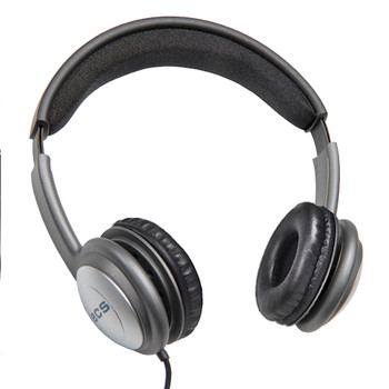 ECS OHUSB LC WordSlinger Deluxe Overhead USB Transcription Headset With Leatherette Cushions ECS OHUSB LC WordSlinger Deluxe Overhead USB Transcription Headset With Leatherette Cushions