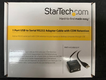 StarTech.com USB to Serial Adapter - 1 port - Powered - 1 Port, Black StarTech.com USB to Serial Adapter - 1 port - Powered - 1 Port, Black