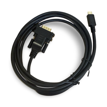 6-foot USB-C to DB9 RS-232 serial realtime cable for compatible Stenograph steno writers and modern court reporting laptops