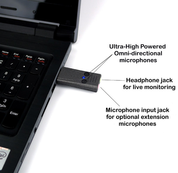 Ultra High Power USB Omnidirectional Microphone with advanced headphone monitoring amplifier