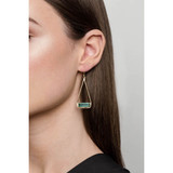 Juvi Manhattan Silver Green Tourmaline Swing Earrings_10001