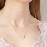 NJO 9K Yellow Gold North Star Necklace_10001