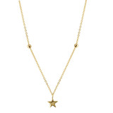 NJO 9K Yellow Gold North Star Necklace_10002